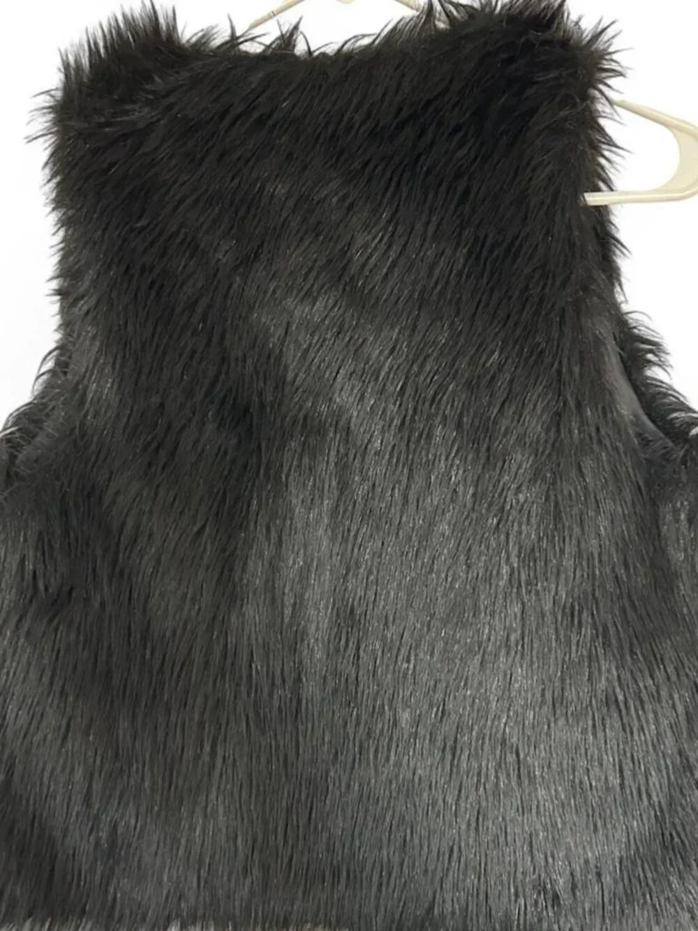 Justice Girls Black Faux Fur Vest